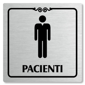 WC muži pacienti, 118x118mm, stříbrná, Texas